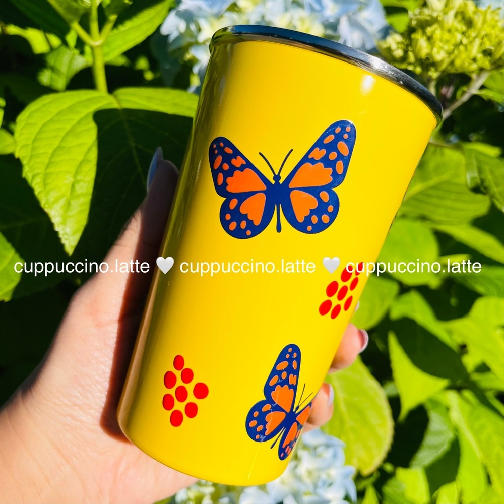 💛NEW🦋Starbucks Reserve Roastery Yellow Butterfly SS Cup - Picture 3 of 6